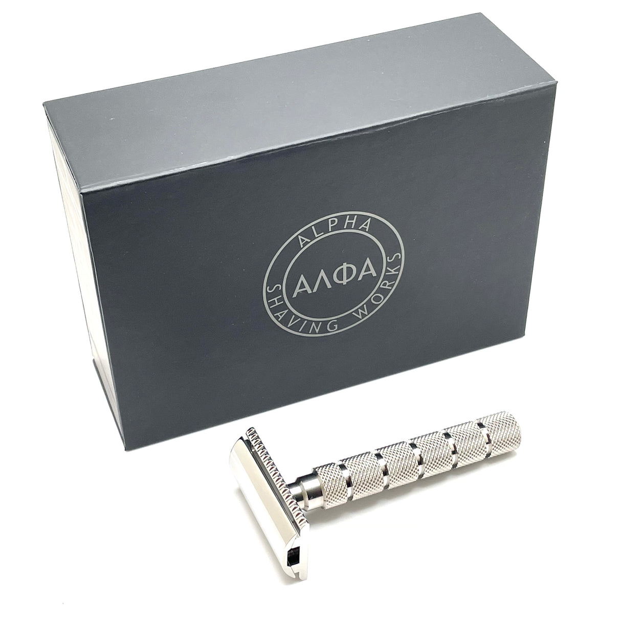 Alpha Shaving Works - Outlaw Evolution Stainless Steel Safety Razor - Bravo Handle