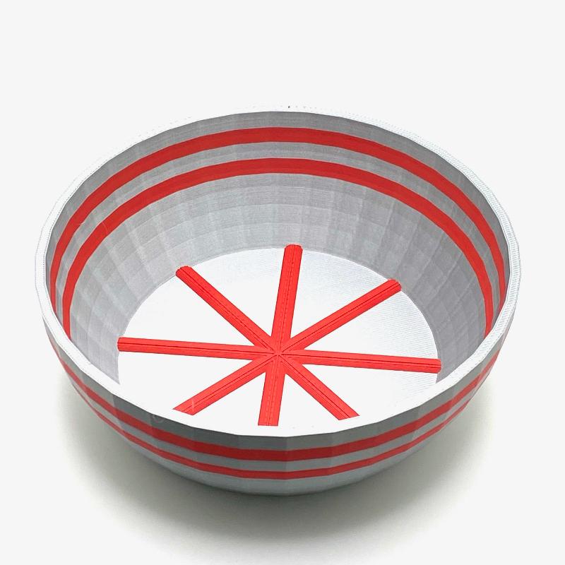 TRC - Unbreakable  Lather Bowl - Silver & Red