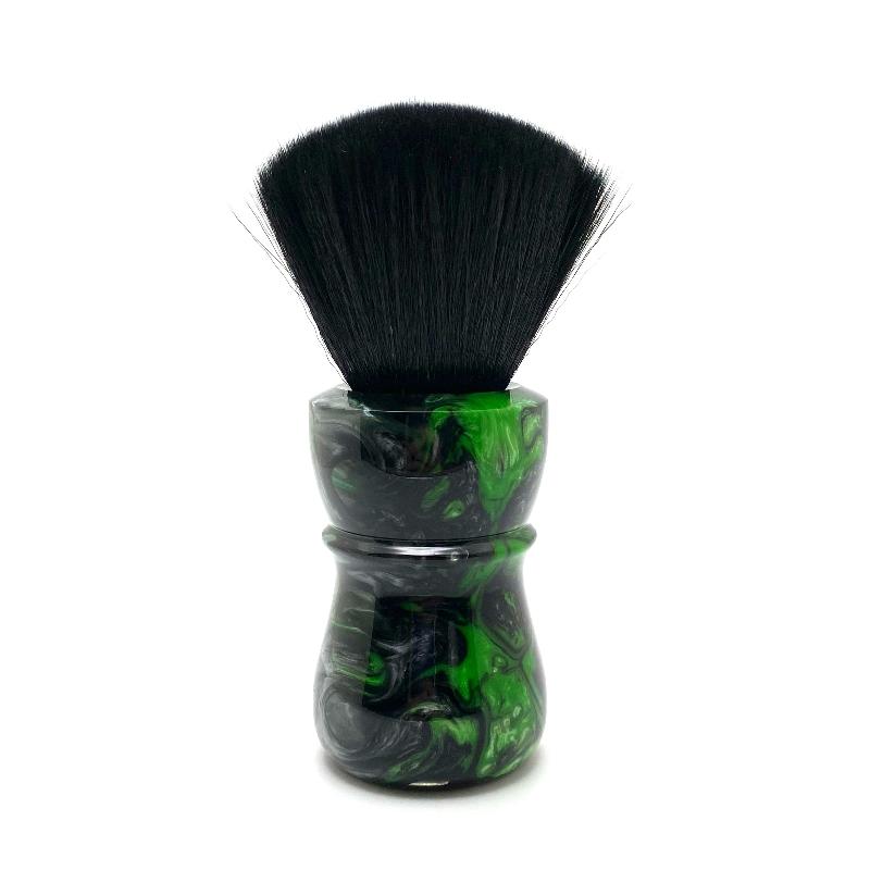 AKA Brushworx - Kelly Tempest - 26 mm Synthetic AKA Black Silk Fan Knot - Resin Handle Shaving Brush