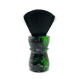 AKA Brushworx - Kelly Tempest - 26 mm Synthetic AKA Black Silk Fan Knot - Resin Handle Shaving Brush