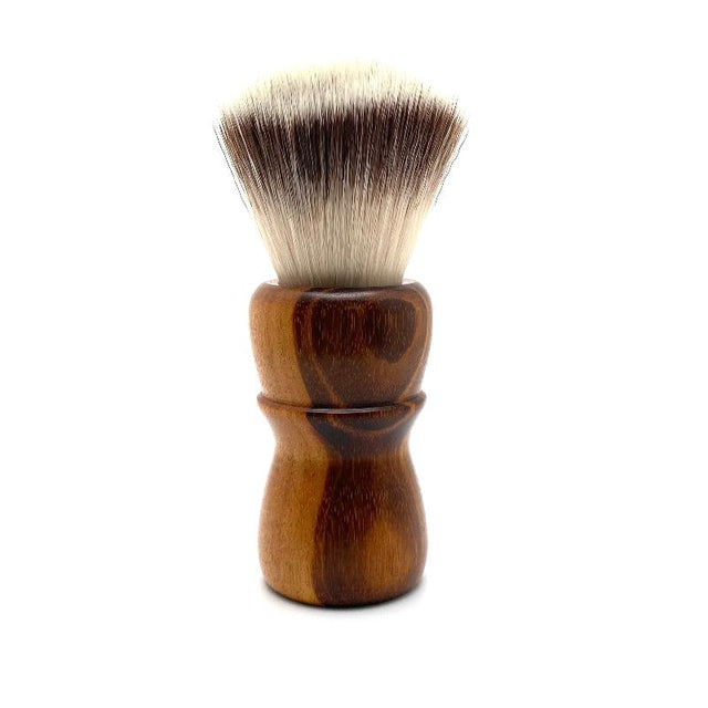 AKA Brushworx - Goncalo Alves - 26 mm Synthetic AK4 Fan Knot - Goncalo Alves Wood Handle Shaving Brush