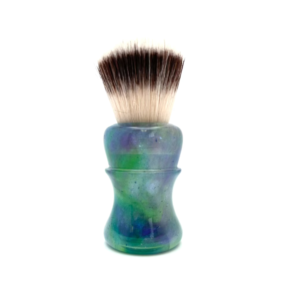 AKA Brushworx - Northern Glow - 26 mm Synthetic AK4 Fan Knot - Resin Handle Shaving Brush