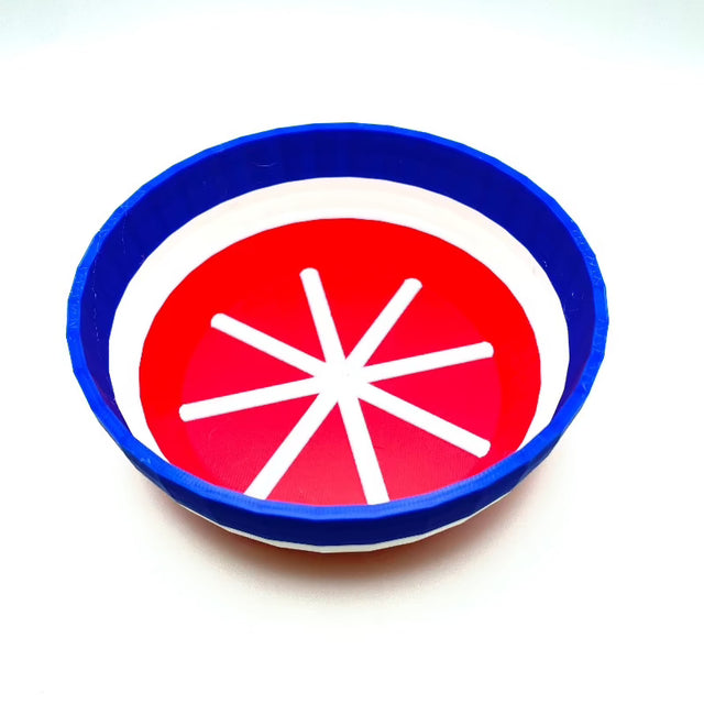 TRC - Unbreakable  Lather Bowl - Blue White & Red