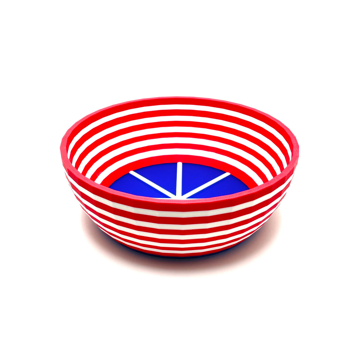 TRC - Unbreakable  Lather Bowl - Red White & Blue w/ Stripes