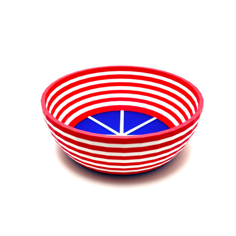 TRC - Unbreakable  Lather Bowl - Red White & Blue w/ Stripes