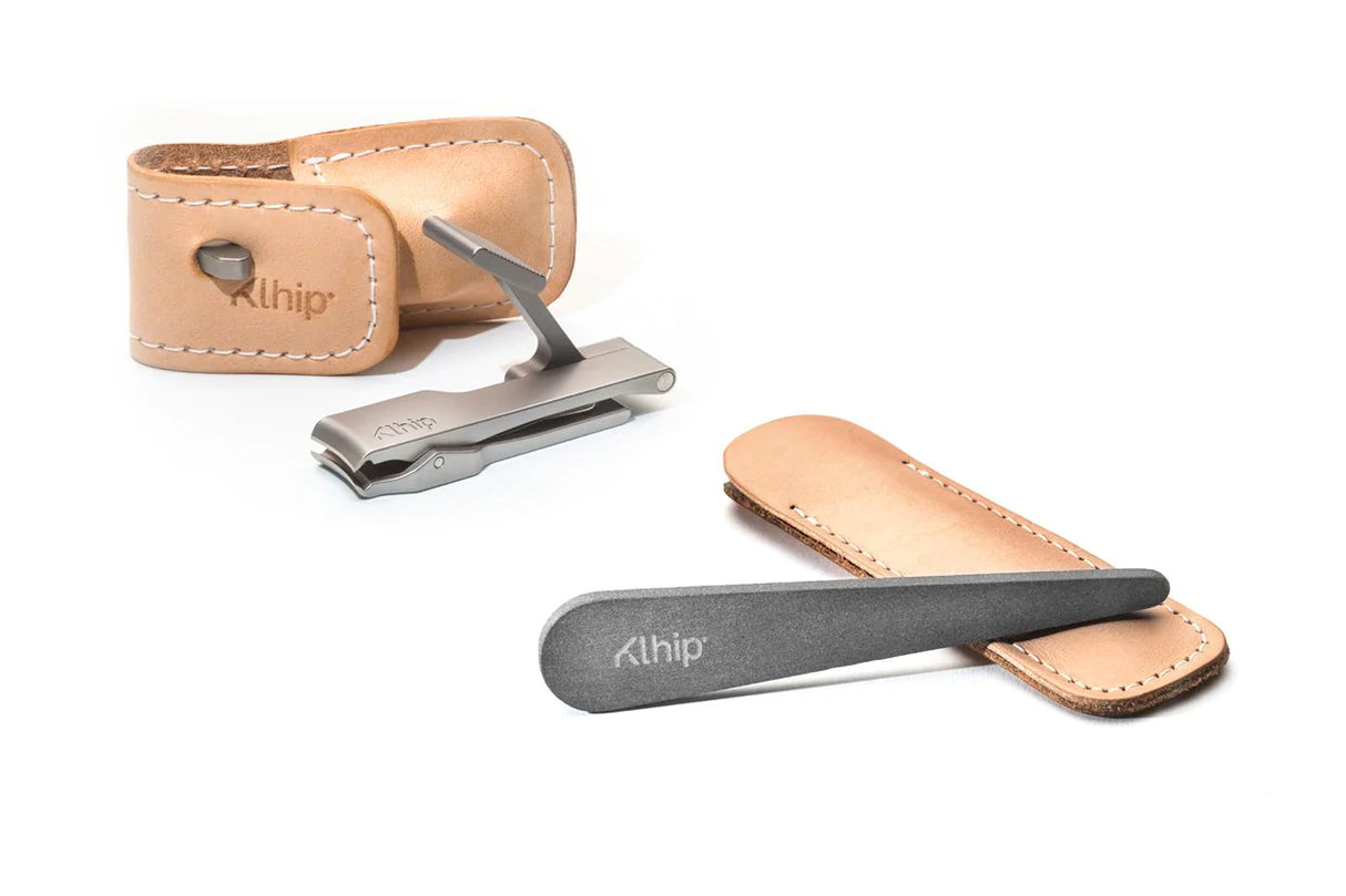 Klhip - Nail Clipper and File Set -  In Leather Cases