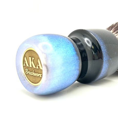 AKA Brushworx - Galaxy Sunset - 26 mm Synthetic AK7 Fan Knot - Resin Handle Shaving Brush