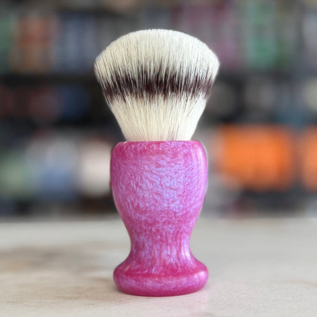 AKA Brushworx - Magenta Shift - 26 mm Synthetic AK47 Fan Knot - Resin Handle Shaving Brush