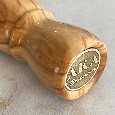 AKA Brushworx - Olive Wood - 26mm Synthetic AK7 Bulb Knot