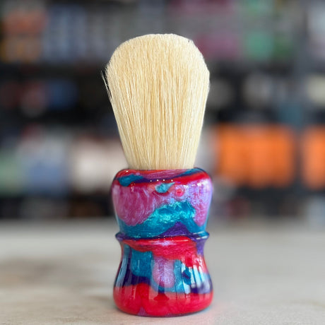 AKA Brushworx - Party Palette - 26 mm Boar Knot - Resin Handle Shaving Brush