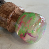 AKA Brushworx - Tye Dye Matte - 26mm Synthetic AK7 Doughknot Fan Knot - Hybrid Resin Handle