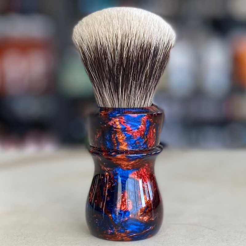 AKA Brushworx - Western Copper - 26 mm Doughknot AK7 Hybrid Fan Knot -Shaving Brush