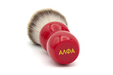 Alpha Brush & Shaving Co. - 28mm - Classic Red Shaving Brush