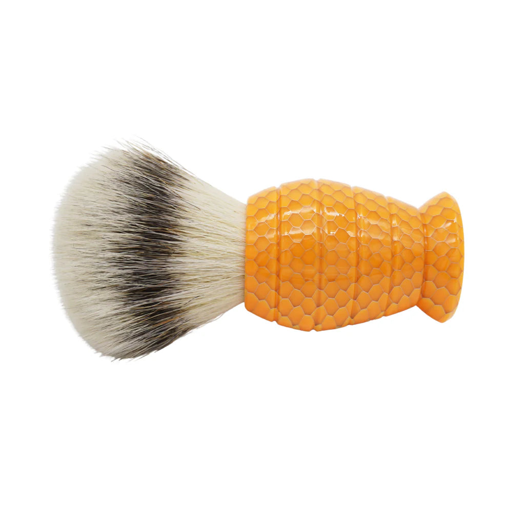 AP Shave Co. - 25 mm Mühle STF Xlarge Dense++ 37% Plant Fiber - Honey Hive Butterscotch Handle - Shaving Brush