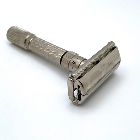 Gillette Fat Boy Adjustable TTO Safety Razor Date Code - F-2