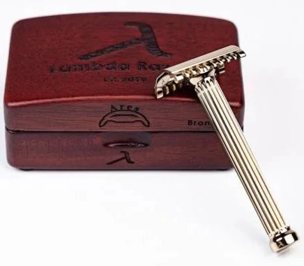 Lambda - Ares V2 - Polished Bronze Alloy Safety Razor