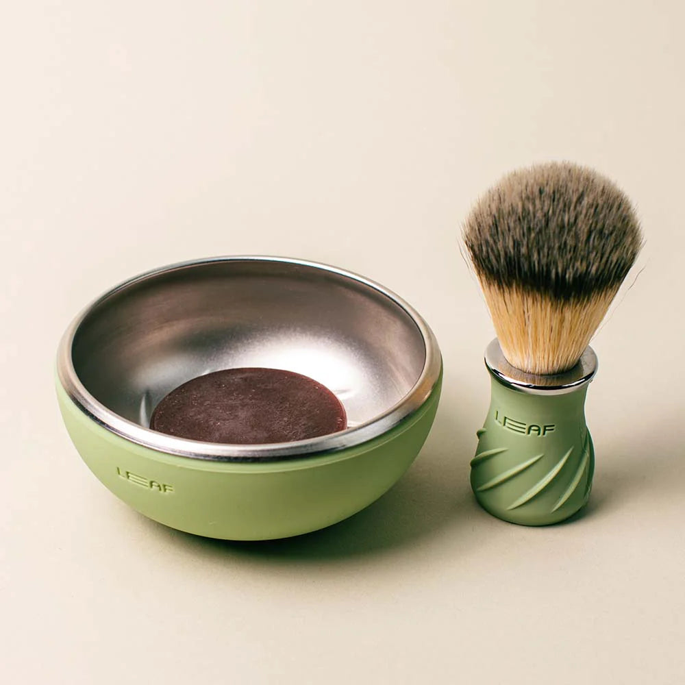 Leaf - Shave Bowl & Brush - Choose Your Color