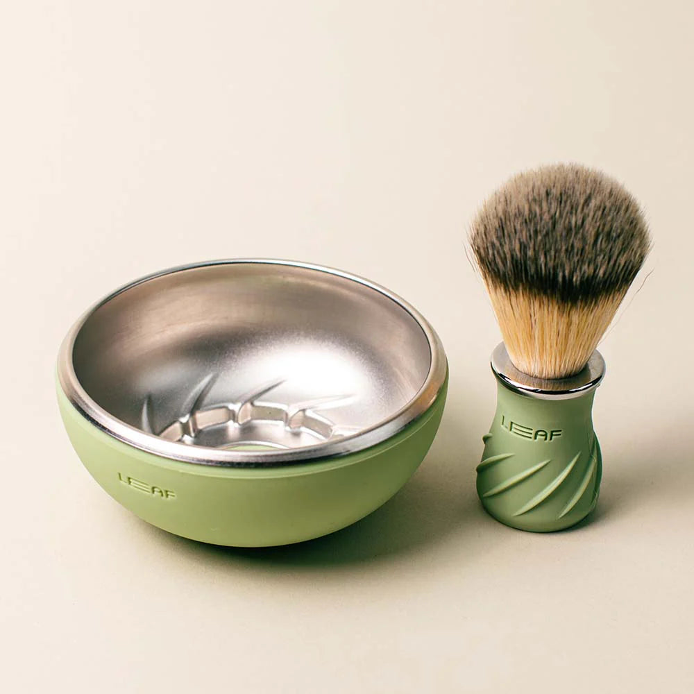 Leaf - Shave Bowl & Brush - Choose Your Color