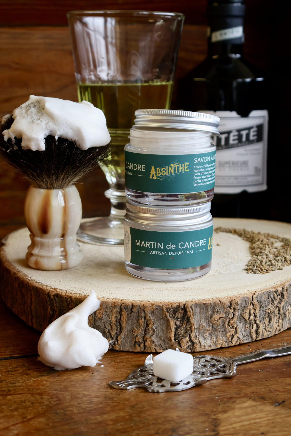 Martin de Candre - Absinthe Shaving Soap 50g - Travel Size