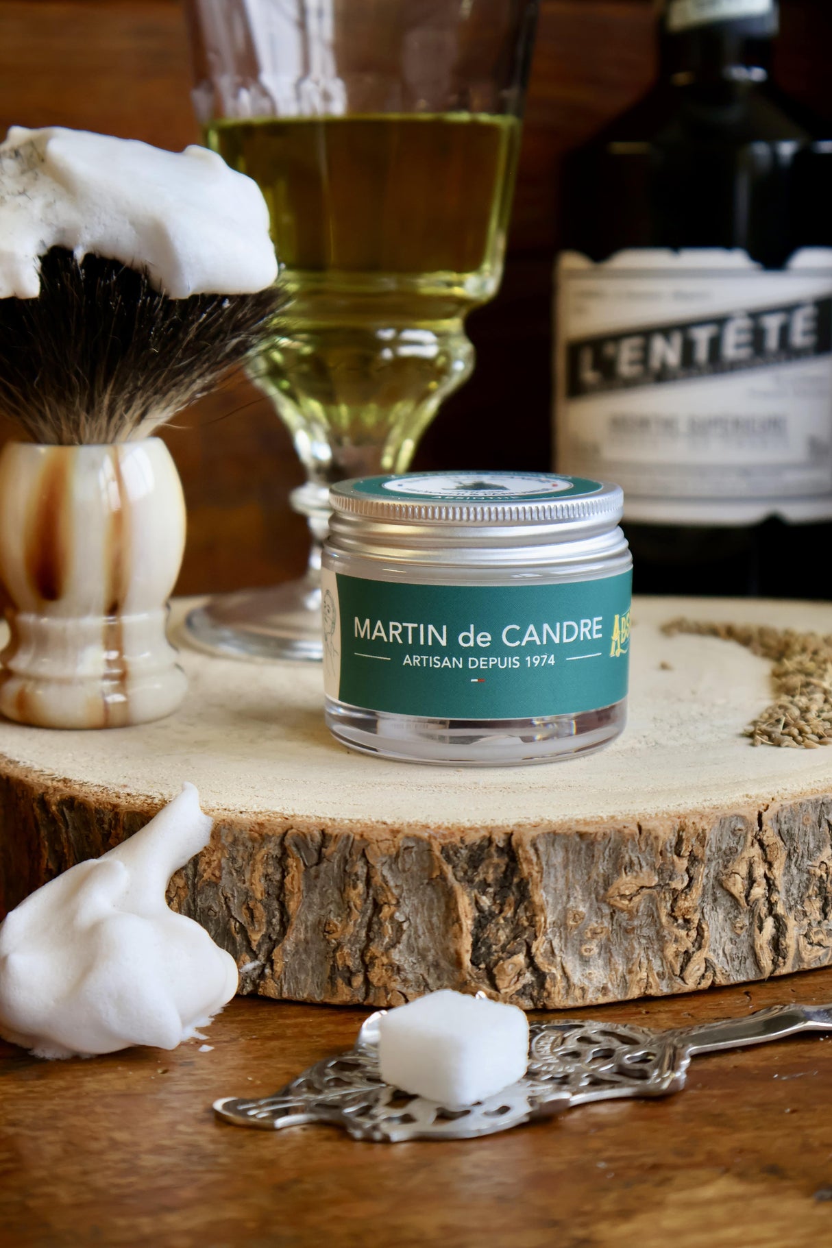 Martin de Candre - Absinthe Shaving Soap 50g - Travel Size