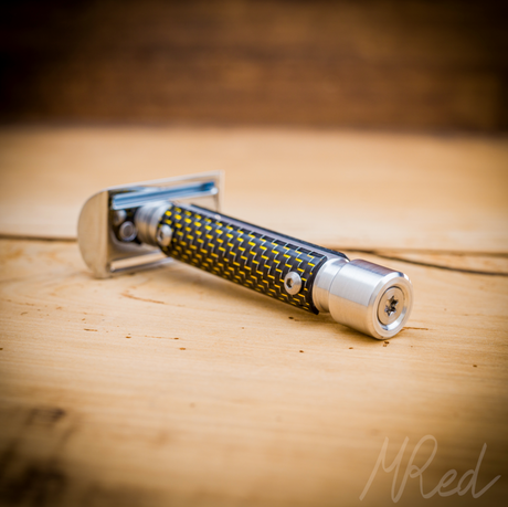 MRed - Carbon Fiber, Aluminum and Stainless Steel Double Edge Safety Razor