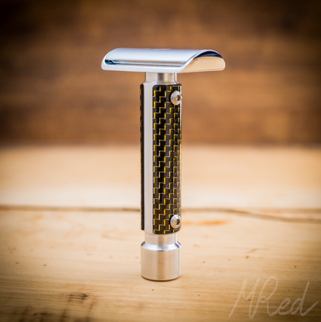 MRed - Carbon Fiber, Aluminum and Stainless Steel Double Edge Safety Razor