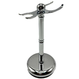 Parker - Adjustable Deluxe Chrome Razor & Brush Shave Stand