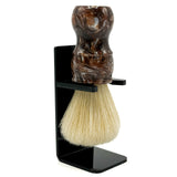 Parker - Deluxe Iridescent Tortoise Handle Boar Shaving Brush & Stand