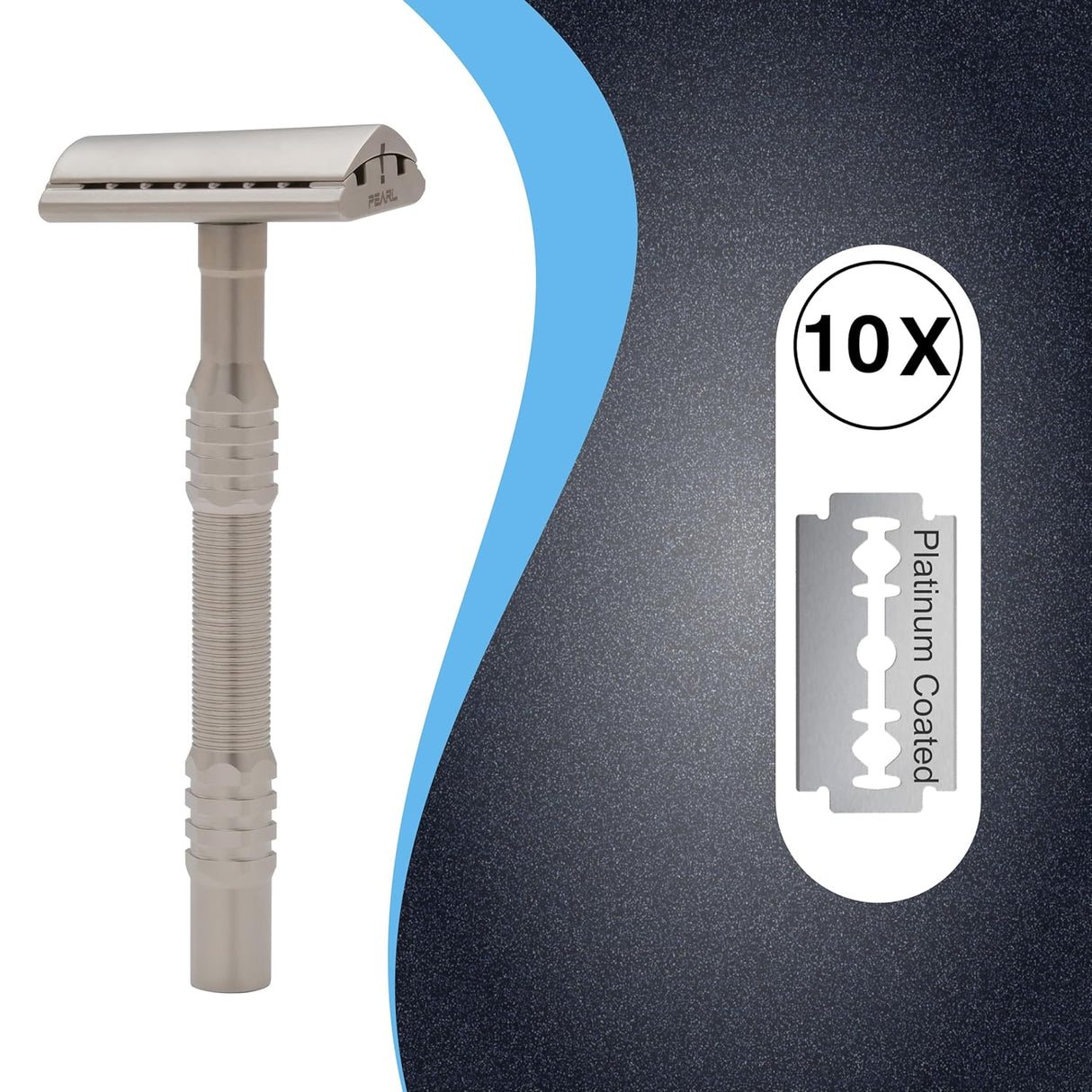 Pearl - Semi Slant Stainless Steel Double Edge Safety Razor