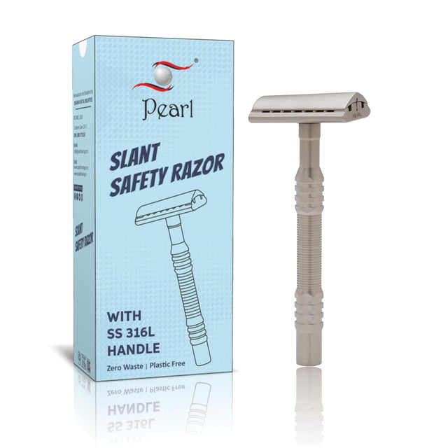 Pearl - Semi Slant Stainless Steel Double Edge Safety Razor