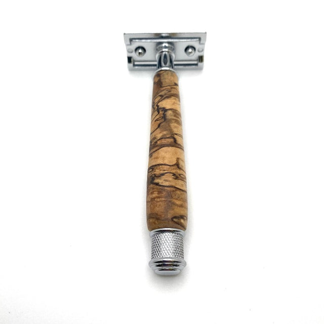 Pre-Owned - Chisel and Hound Custom Burl Wood - Double Edged Safety Razor