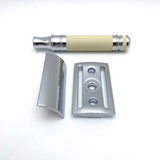 Pre-Owned - Edwin Jagger Rubber Coated Imitation Ivory Short Handle Double Edge Safety Razor