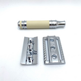 Pre-Owned - Edwin Jagger Rubber Coated Imitation Ivory Short Handle Double Edge Safety Razor