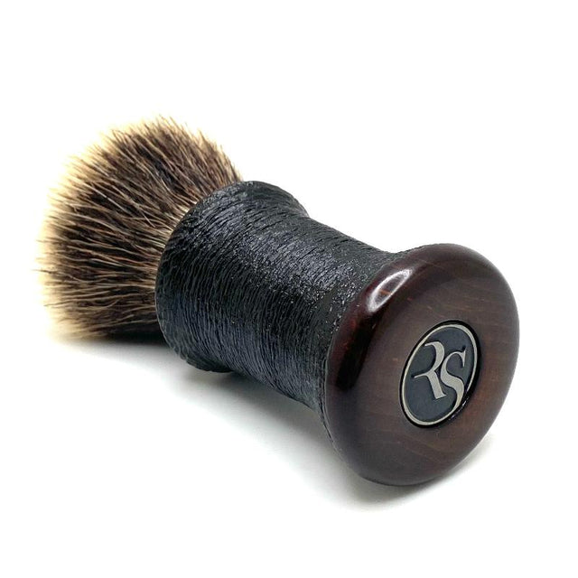 Ritual Shaving - Black & Brown Maple w/ Scratch Rustication - 26mm Synthetic G5C Knot