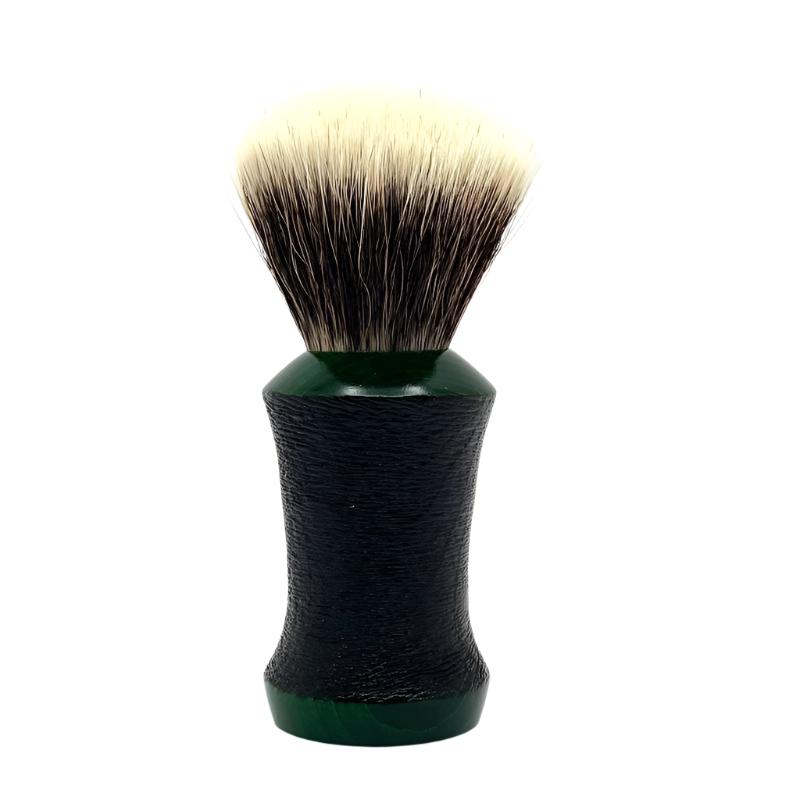 Ritual Shaving - Black & Green Maple w/ Scratch Rustication - 26mm Synthetic G5C Knot