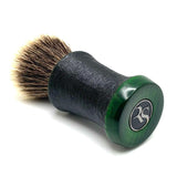 Ritual Shaving - Black & Green Maple w/ Scratch Rustication - 26mm Synthetic G5C Knot