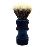 Ritual Shaving - Blue Olive Wood w/ Scratch Rustication - 26mm Synthetic G5C Knot