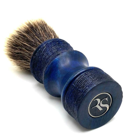 Ritual Shaving - Blue Olive Wood w/ Scratch Rustication - 26mm Synthetic G5C Knot