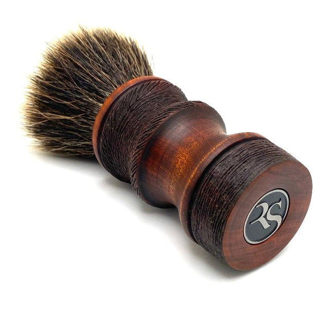 Ritual Shaving - Brown Olive Wood w/ Scratch Rustication - 26mm Synthetic G5C Knot