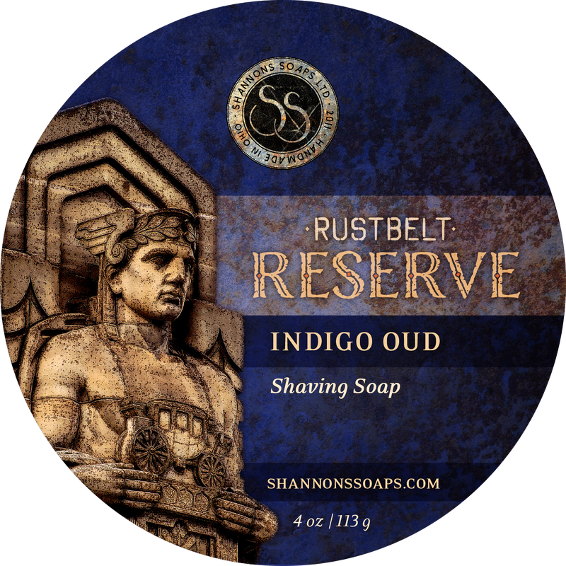 Shannon's Soaps - Indigo Oud - Rust Belt Reserve Shaving Soap - 4oz