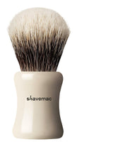 Shavemac - 24mm Silvertip Fan D01 - 2 Band Badger Shaving Brush - Ivory Handle