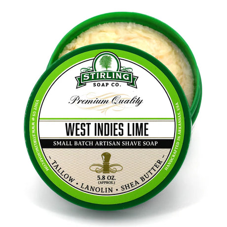 Stirling Soap Company - West Indies Lime - Shave Soap - 5.8oz