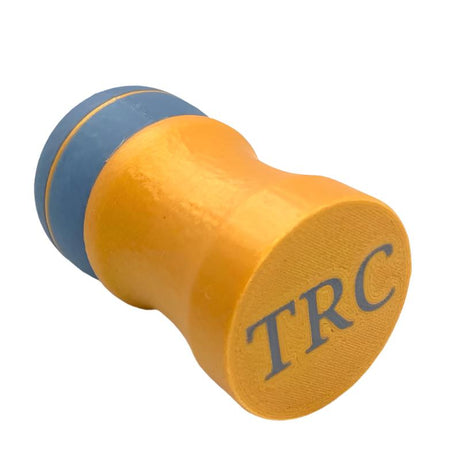 TRC - 3D Printed Shaving Brush - Gold with Gray Blue - 26mm