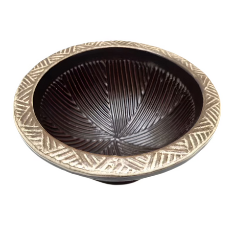 TRC -  Brown & Cream Porcelain Lather Bowl