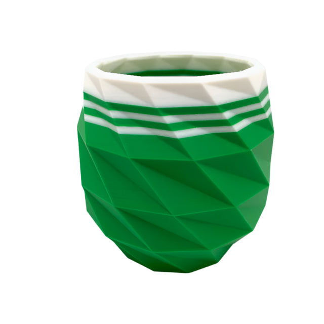 TRC - Brush Soaking Mug -  Kelly Green & White Stripes