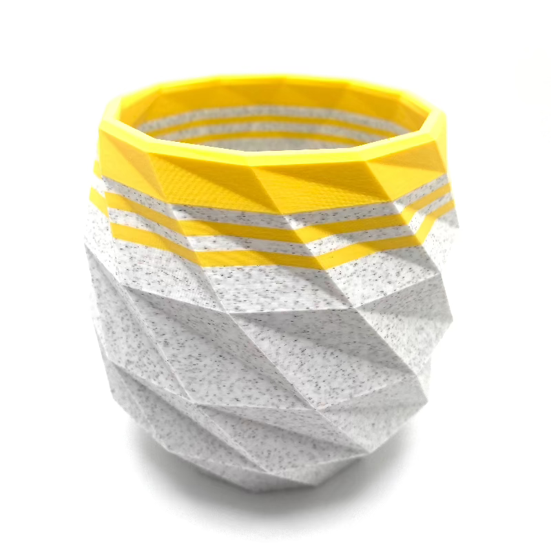 TRC - Brush Soaking Mug -  Marble with Yellow