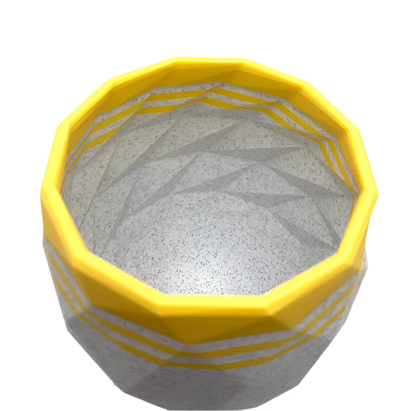 TRC - Brush Soaking Mug -  Marble with Yellow