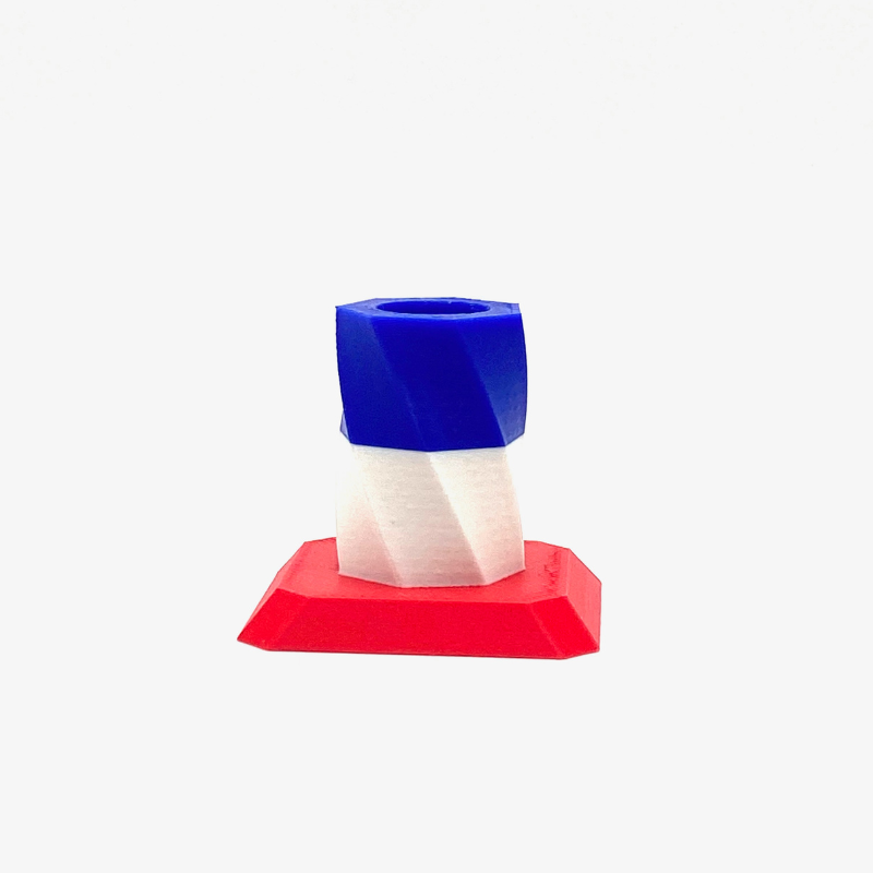 TRC - Safety Razor Stand - Red, White & Blue - Twist