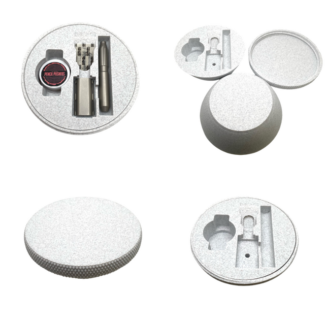 TRC - Unbreakable 3 Piece Travel Bowl and Razor Storage Kit - Marble