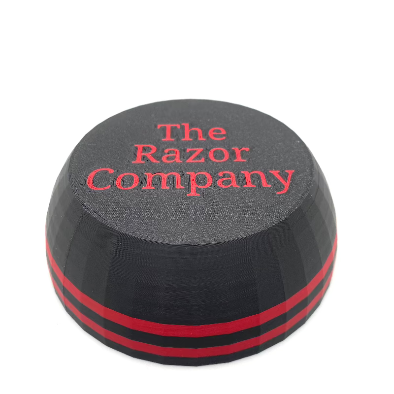 TRC - Unbreakable Lather Bowl - Black & Matte Red Stripes